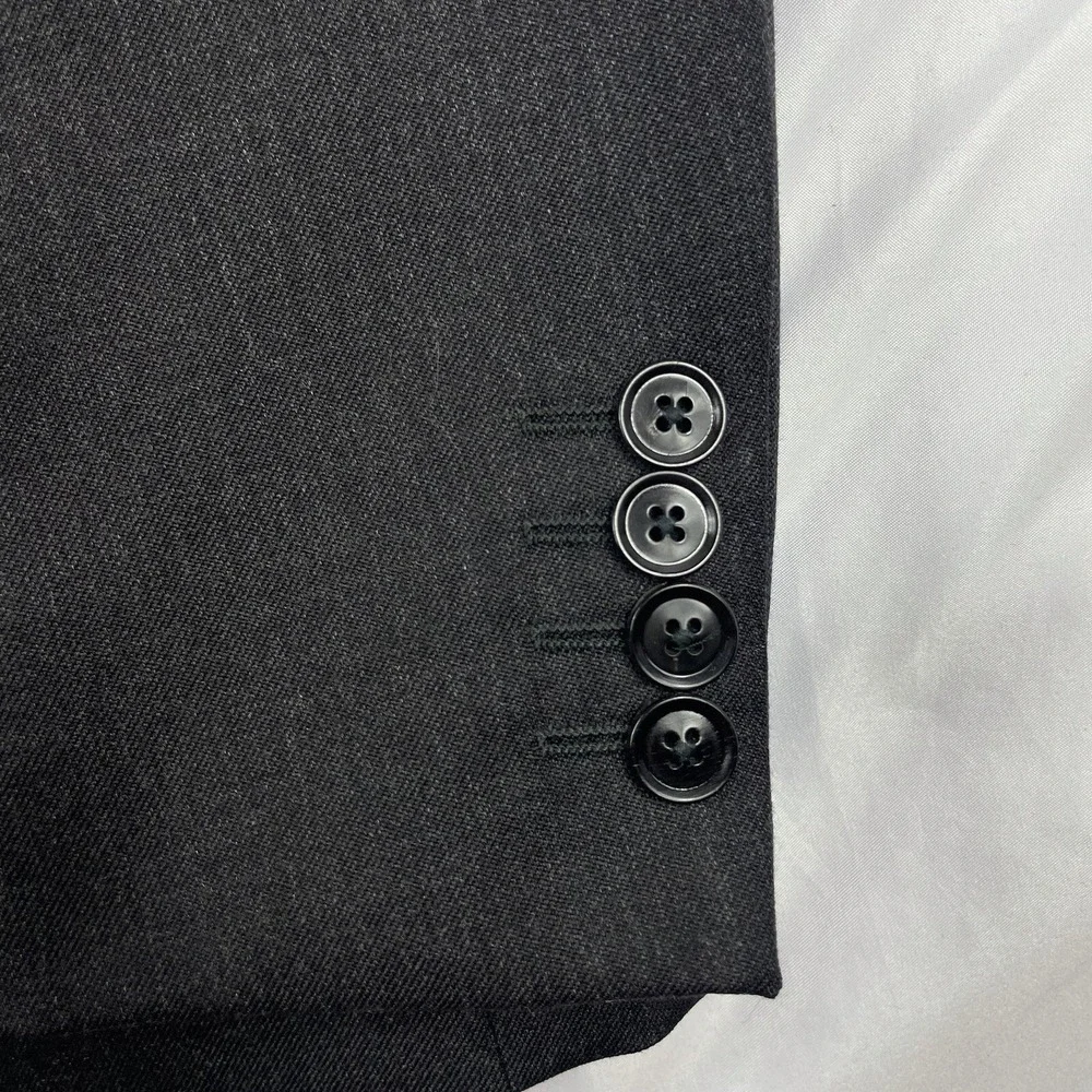 Hardy Amies‎ Gray Charcoal 38R Wool PRESENT Mens Blazer NWOT